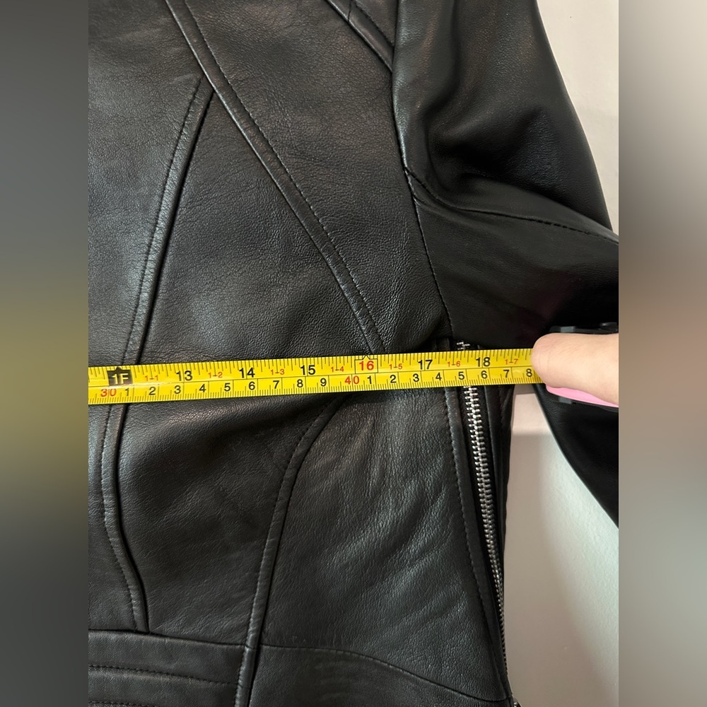 Barney's New York Leather Biker Jacket size M vintage excellent condition - Picture 10 of 12